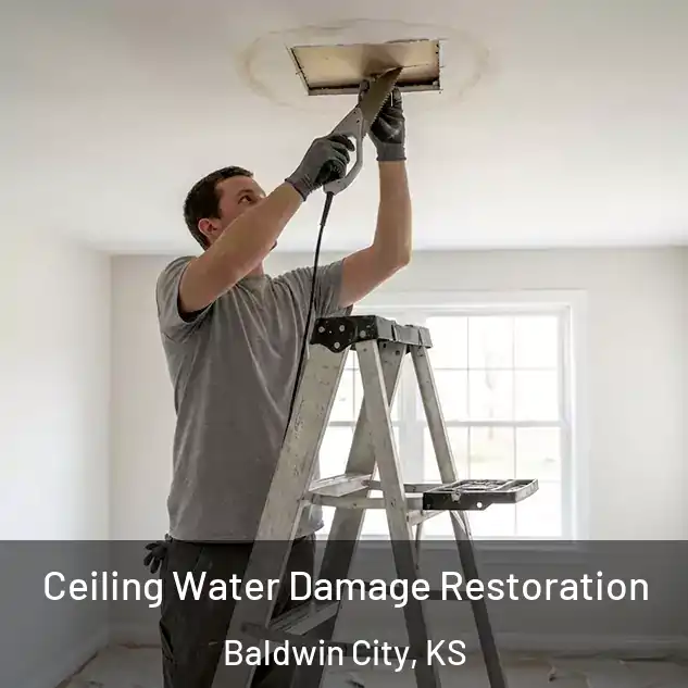  Ceiling Water Damage Restoration Baldwin City, KS